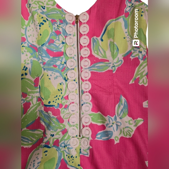 Lilly Pulitzer Delia Shift Dress Hotty Pink Lemonade  Size 00 - Picture 4 of 12